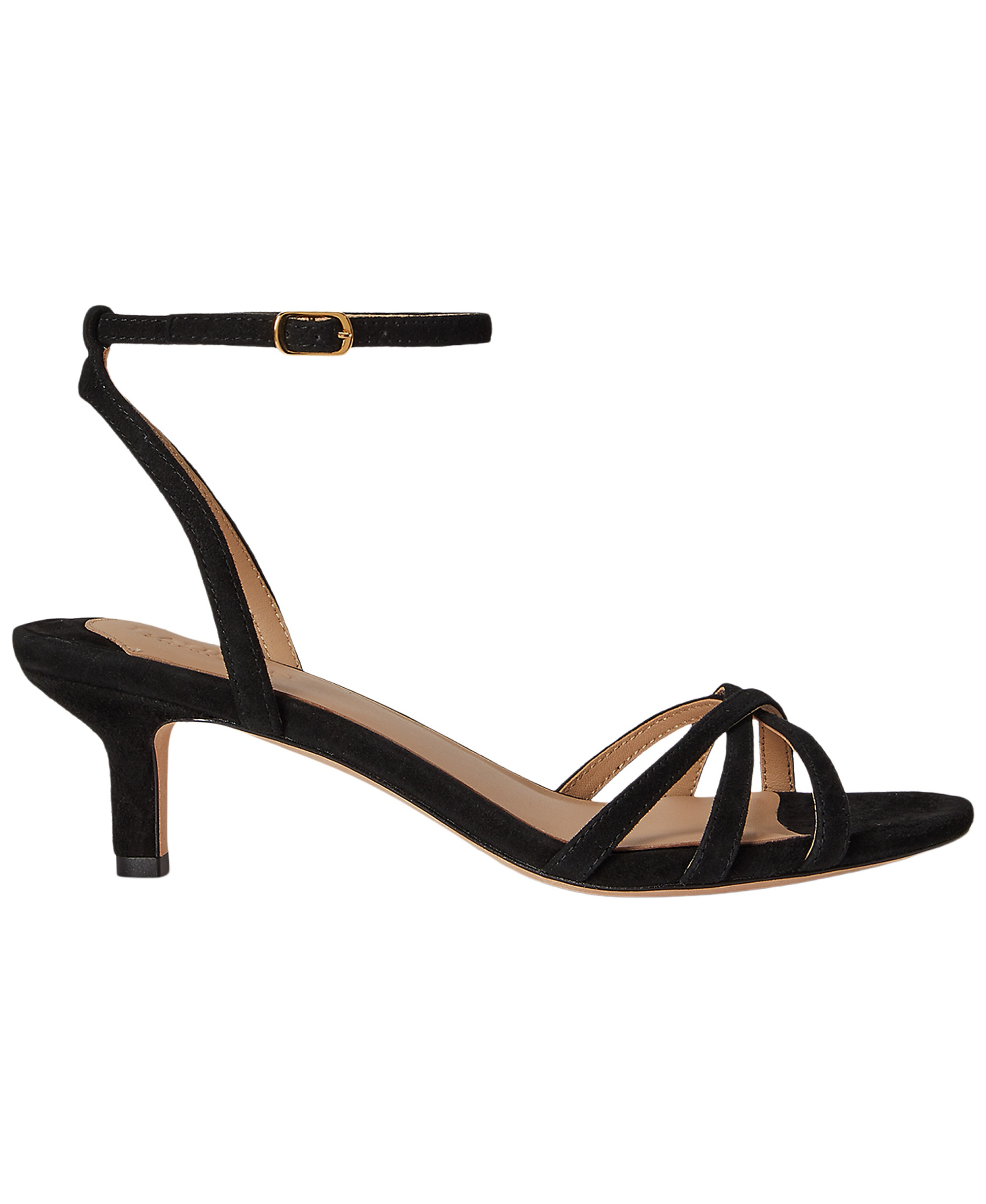 Lauren Ralph Lauren Women's Kendyl Kitten Heel Sandals - Black
