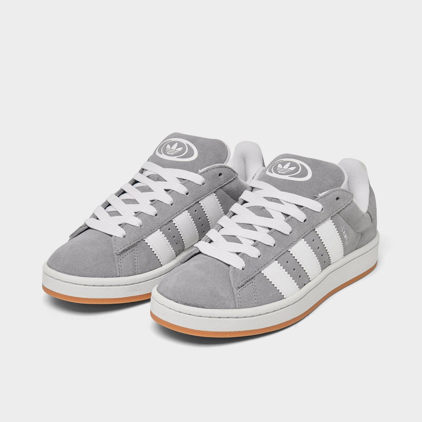 Big Kids' adidas Originals Campus 00s Casual Shoes - Grey/White - Both shoes facing left