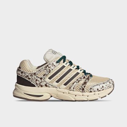 Women's adidas Adistar Control 5 Pony Print Casual Shoes - Part 1 - Off White/Sand Strata/Dark Brown - Left shoe facing left. Outside of the shoe.