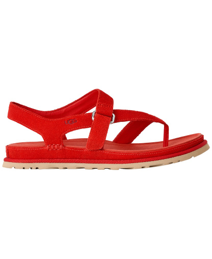 UGG® Women's GoldenGaze Open Toe Flat Sandals - Red Pepper