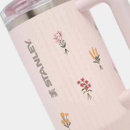 Stanley Quencher ProTour Flip Straw Tumbler (40 oz) - Rose Quartz Bouquet