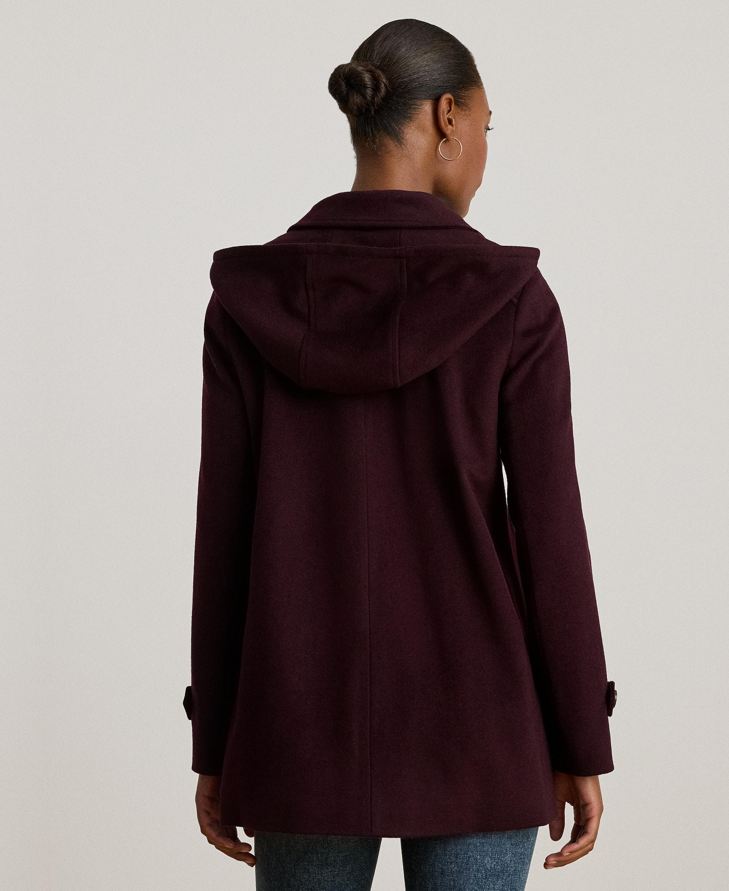 Lauren Ralph Lauren Women's Icon Hooded A-Line Coat, Created for Macy's - Pinot Noir
