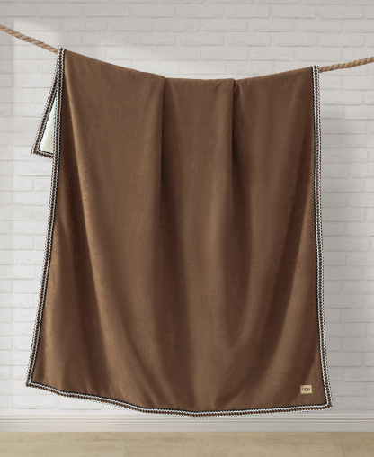 Kirkwood UGG Braid Throw, 50" x 70" - Chestnut