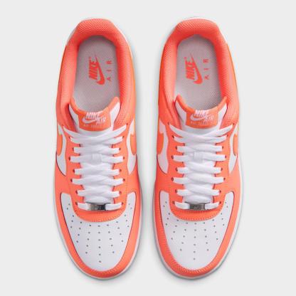 Men's Nike Air Force 1 '07 Low Casual Shoes - White/White/Orange Frost