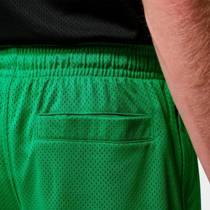 Men's Jordan Brooklyn Champ Mesh Basketball Shorts - Lucky Green/Black - view 5