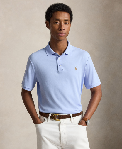 Polo Ralph Lauren Men's Classic-Fit Soft Cotton Polo Shirt - Pebble Blue