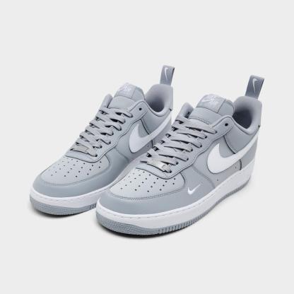 Men's Nike Air Force 1 '07 LV8 Casual Shoes - Wolf Grey/White/Wolf Grey