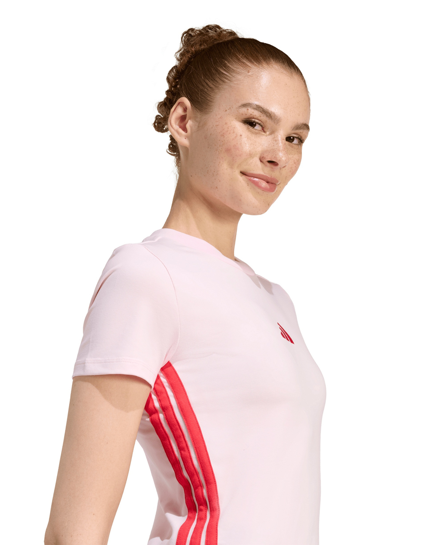 adidas Women's Essentials Slim-Fit Short-Sleeve Baby T-Shirt - Brght Pink