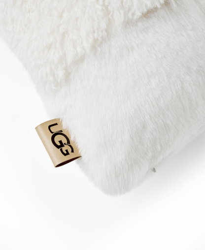 UGG® Corben Patchwork Decorative Pillow, 14" x 30" - Snow