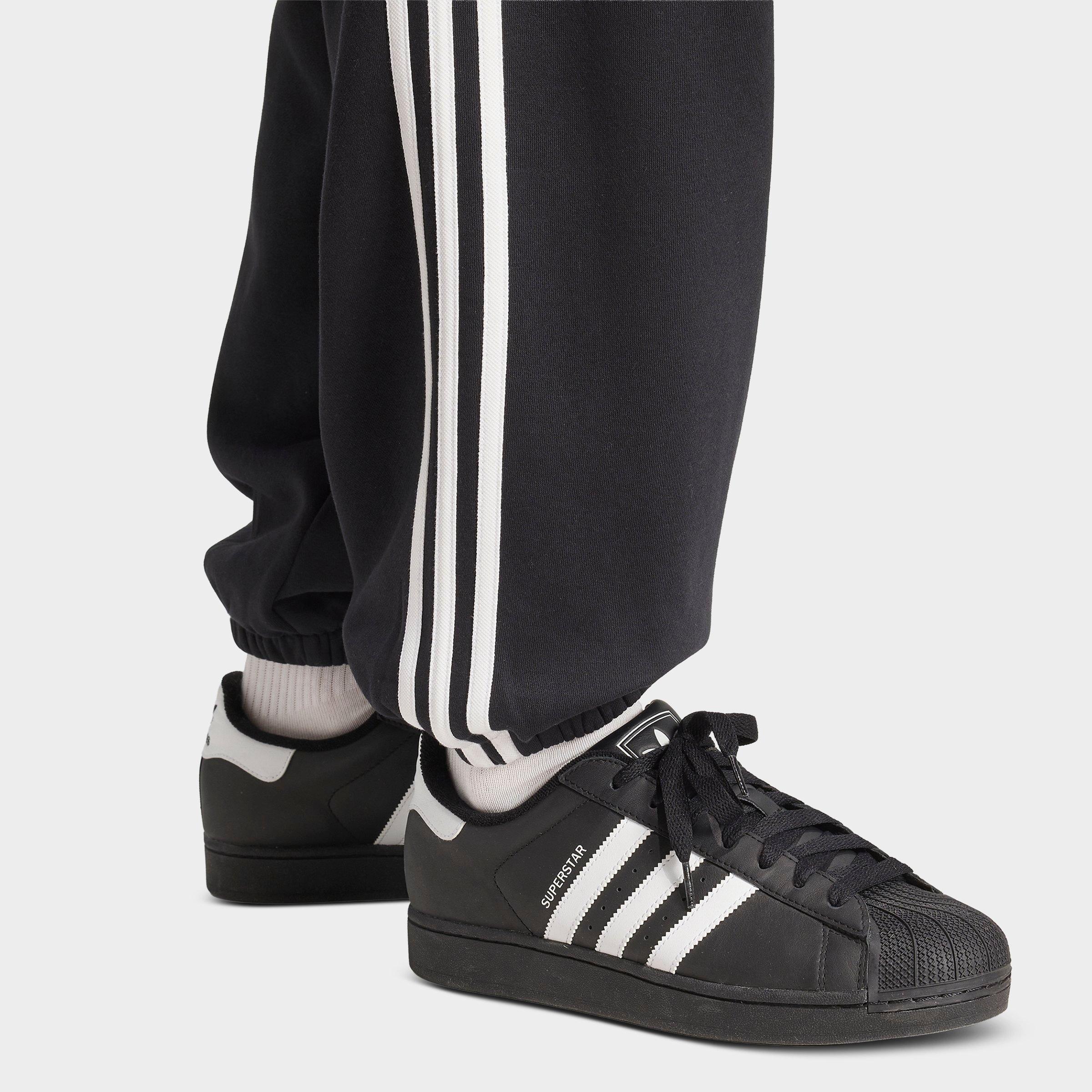 Men's adidas Originals Adicolor 3-Stripes Cuffed Sweatpants - Black