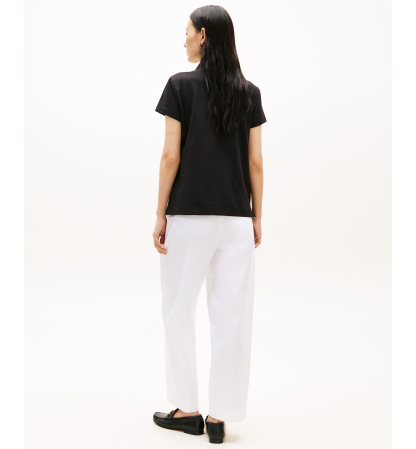 Tommy Hilfiger Women's Classic Pique Short-Sleeve Polo T-Shirt - Black