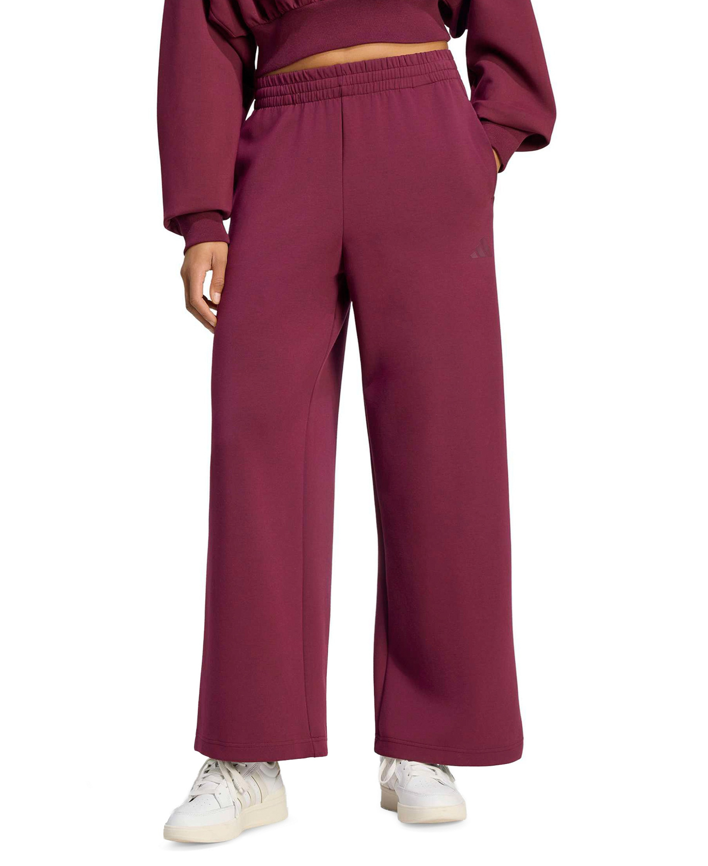 adidas Women's Straight Soft Lux Sportswear Pants - Maroon
