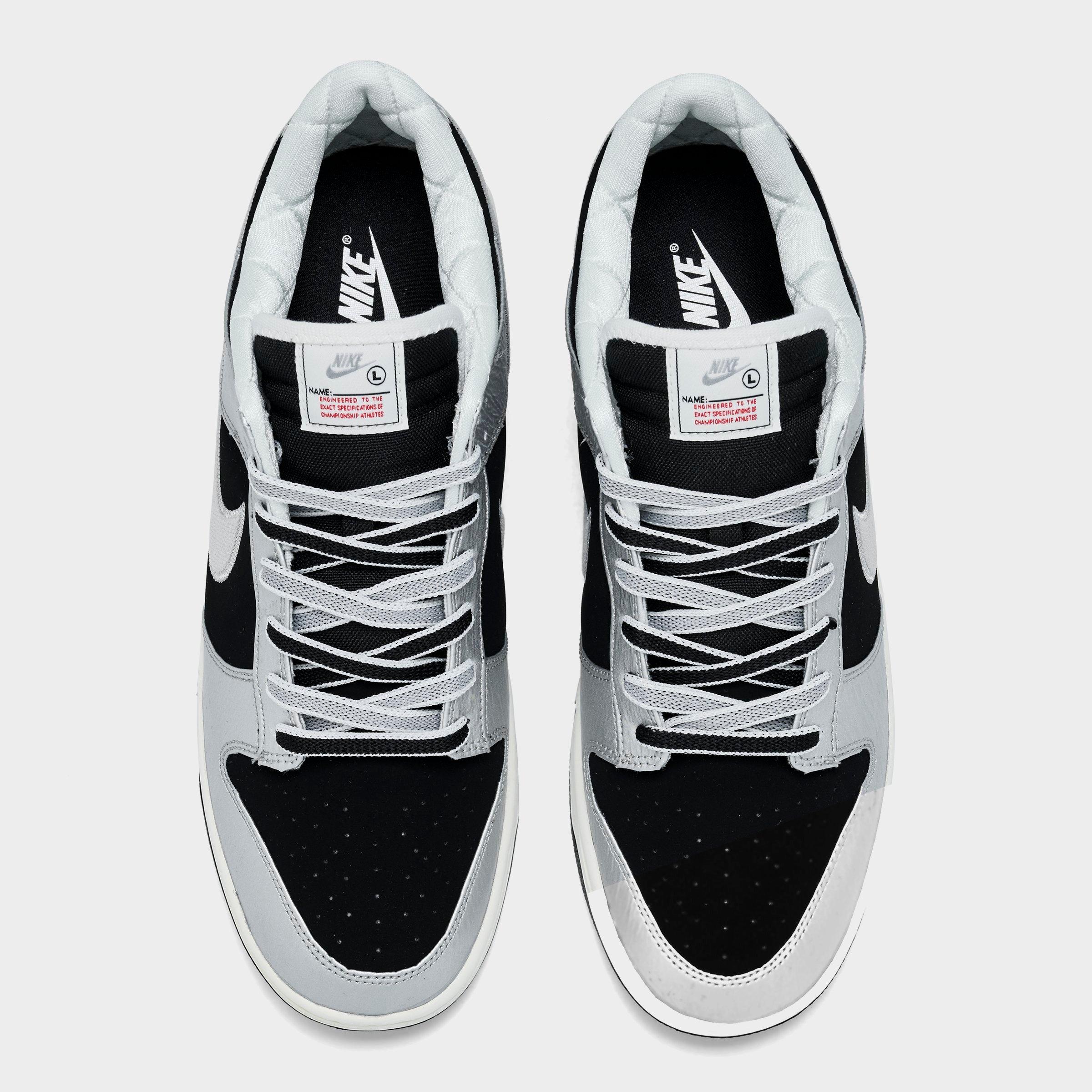 Men's Nithtke Dunk Low Retro Casual Shoes - Part 2 - Metallic Silver/Black/Sail/Metallic Silver - Top view