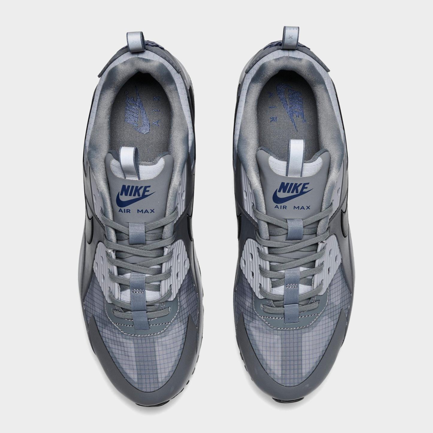 Men's Nithtke Air Max 90 Drift Casual Shoes - Cool Grey/Deep Royal Blue/Wolf Grey/Black - Top view