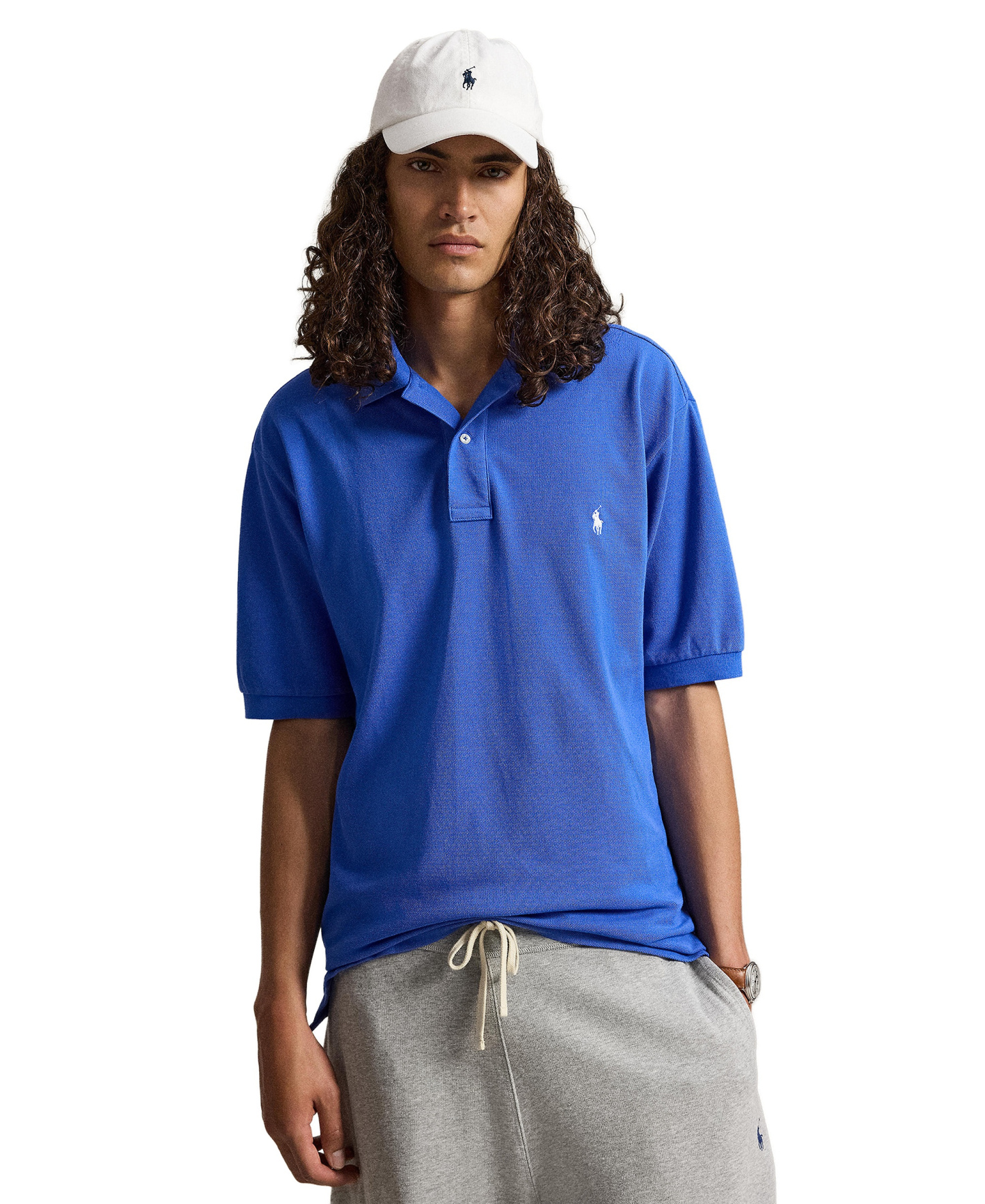 Polo Ralph Lauren Men's Big & Tall Cotton Short-Sleeve Polo Shirt - New Iris Blue/C1730