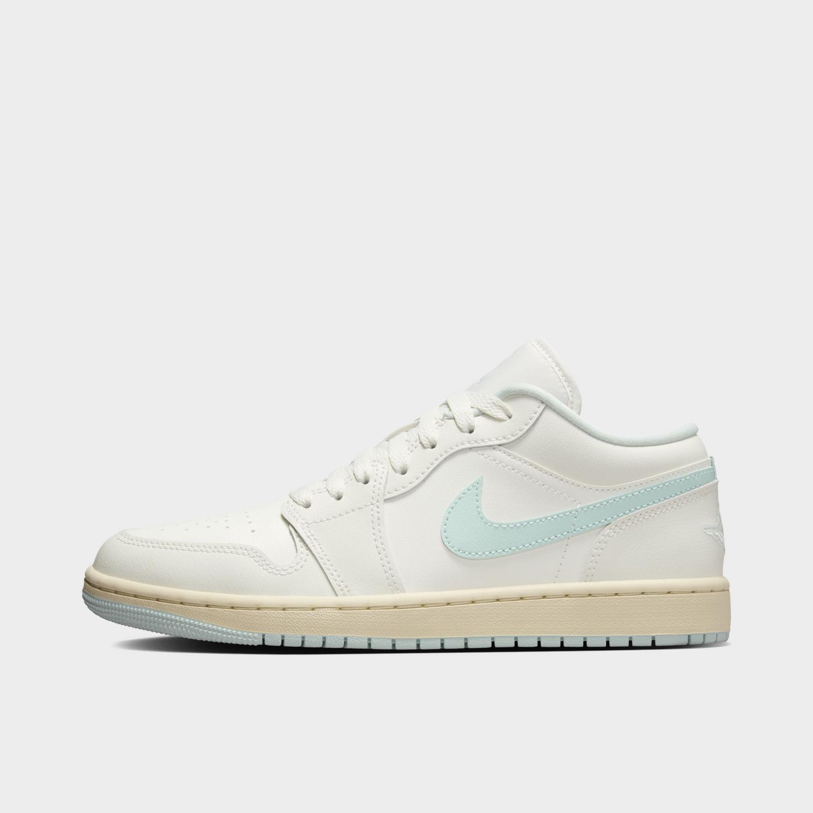 Women's Air Jordan Retro 1 Low Casual Shoes - Sail/Aura/Muslin/Jade Aura - view 1