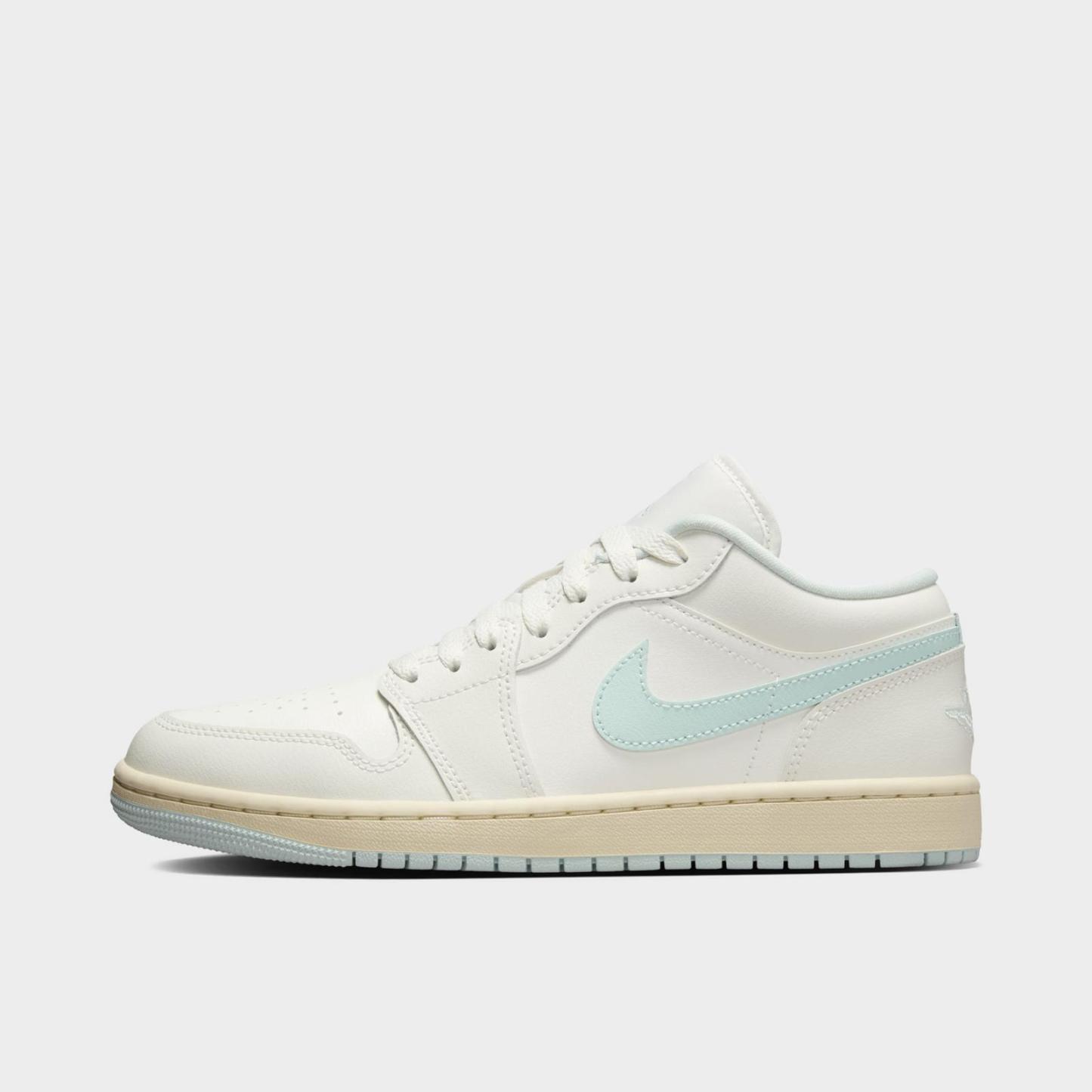 Women's Air Jordan Retro 1 Low Casual Shoes - Sail/Aura/Muslin/Jade Aura - view 1