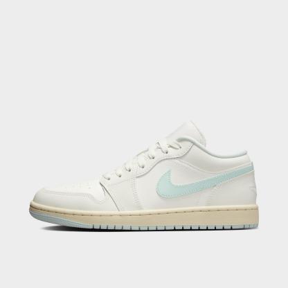 Women's Air Jordan Retro 1 Low Casual Shoes - Sail/Aura/Muslin/Jade Aura - view 1