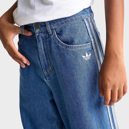 Big Kids' adidas Originals 3-Stripes Denim Jeans - Antique Wash