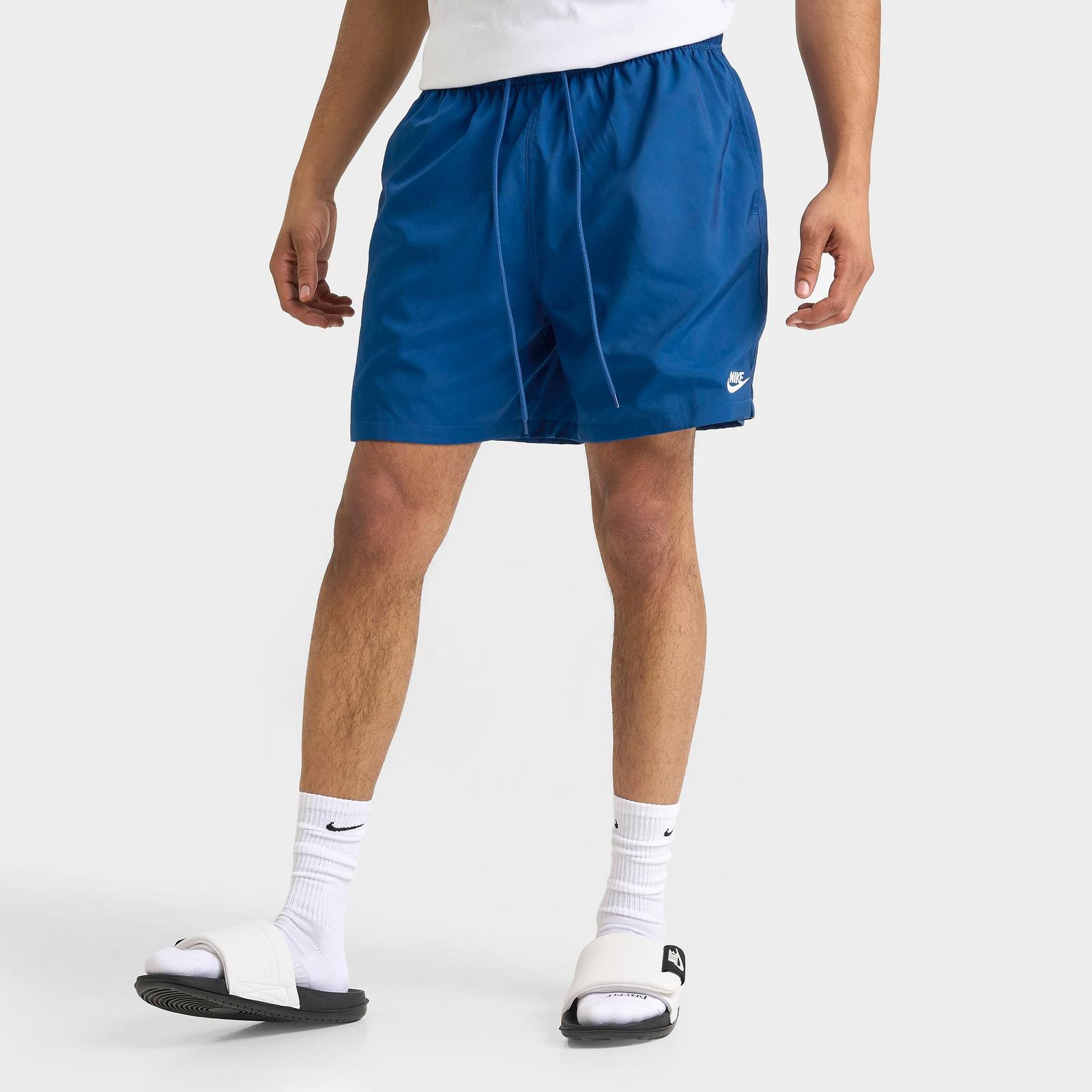 Men's Nike Club Woven 6" Flow Shorts - Court Blue/White