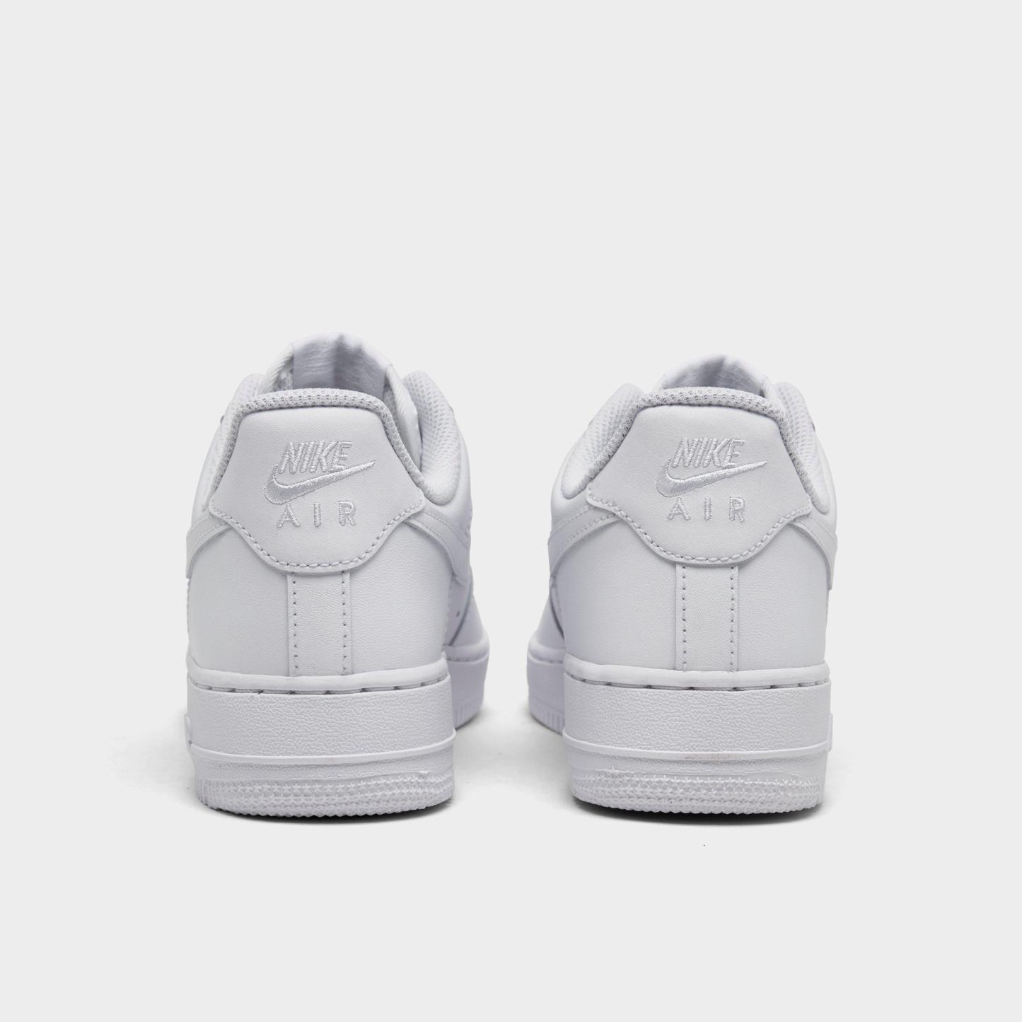 Women's Nithtke Air Force 1 Low Casual Shoes - White/White/White - Back view
