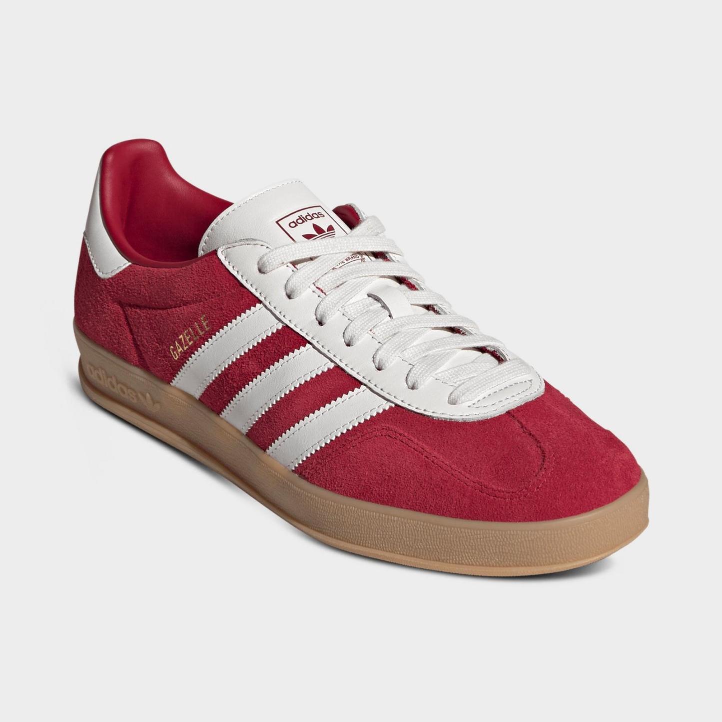Men's adidas Originals Gazelle Indoor Casual Shoes - Team Victory Red/Core White/Gum - view 2