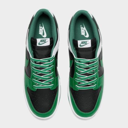 Men's Nike Dunk Low Retro Casual Shoes - Black/White/Clover