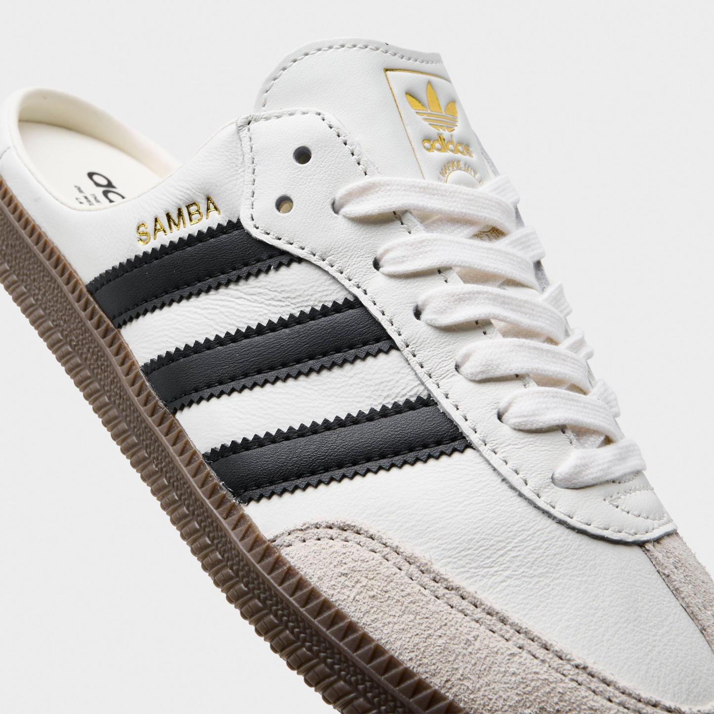 Women's adidas Originals Samba OG Mule Casual Shoes - Cloud White/Core Black/Gum - Detail shot
