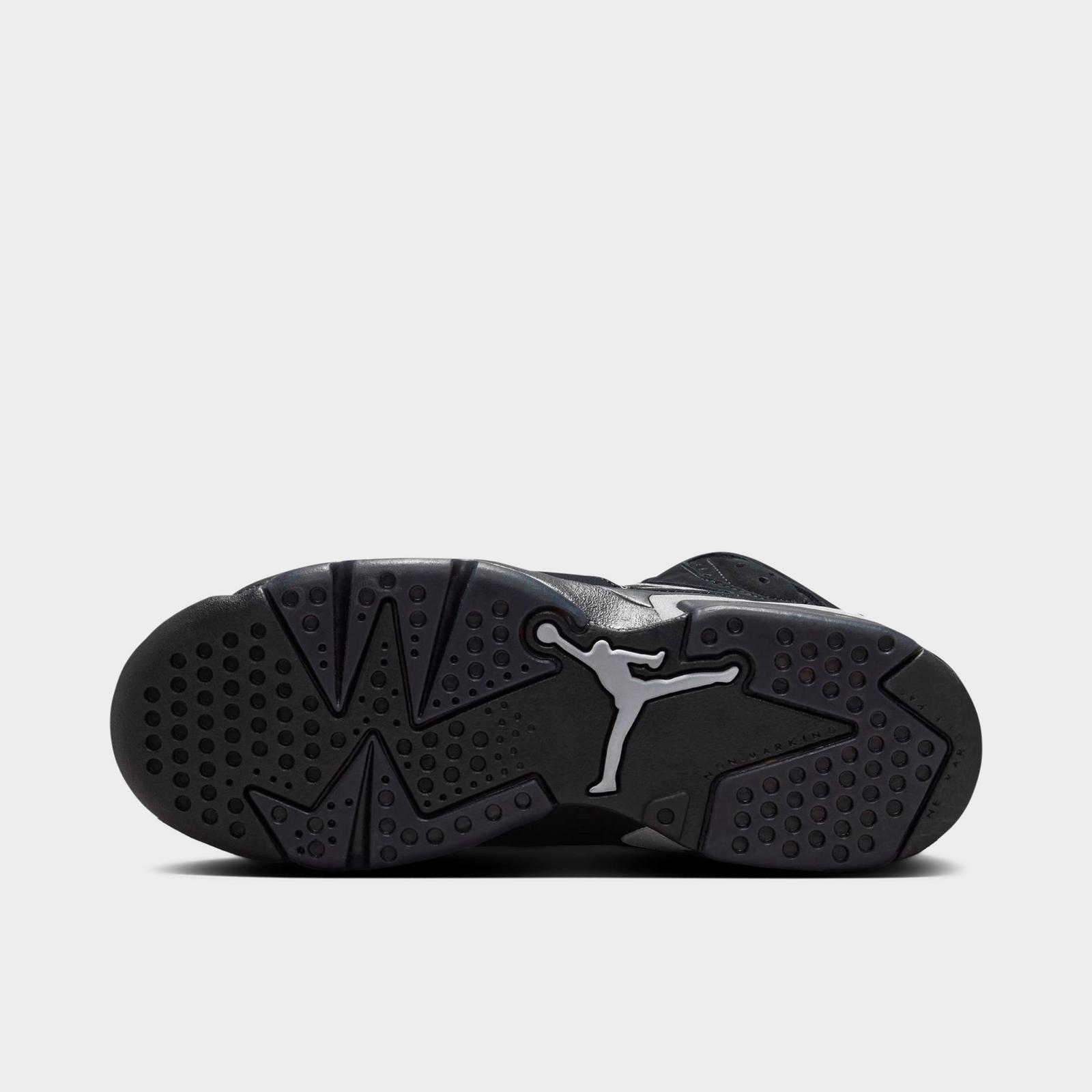 Big Kids' Air Jordan Retro 6 Basketball Shoes - Black/Reflect Silver/Black - view 6