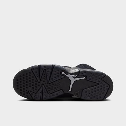 Big Kids' Air Jordan Retro 6 Basketball Shoes - Black/Reflect Silver/Black - view 6
