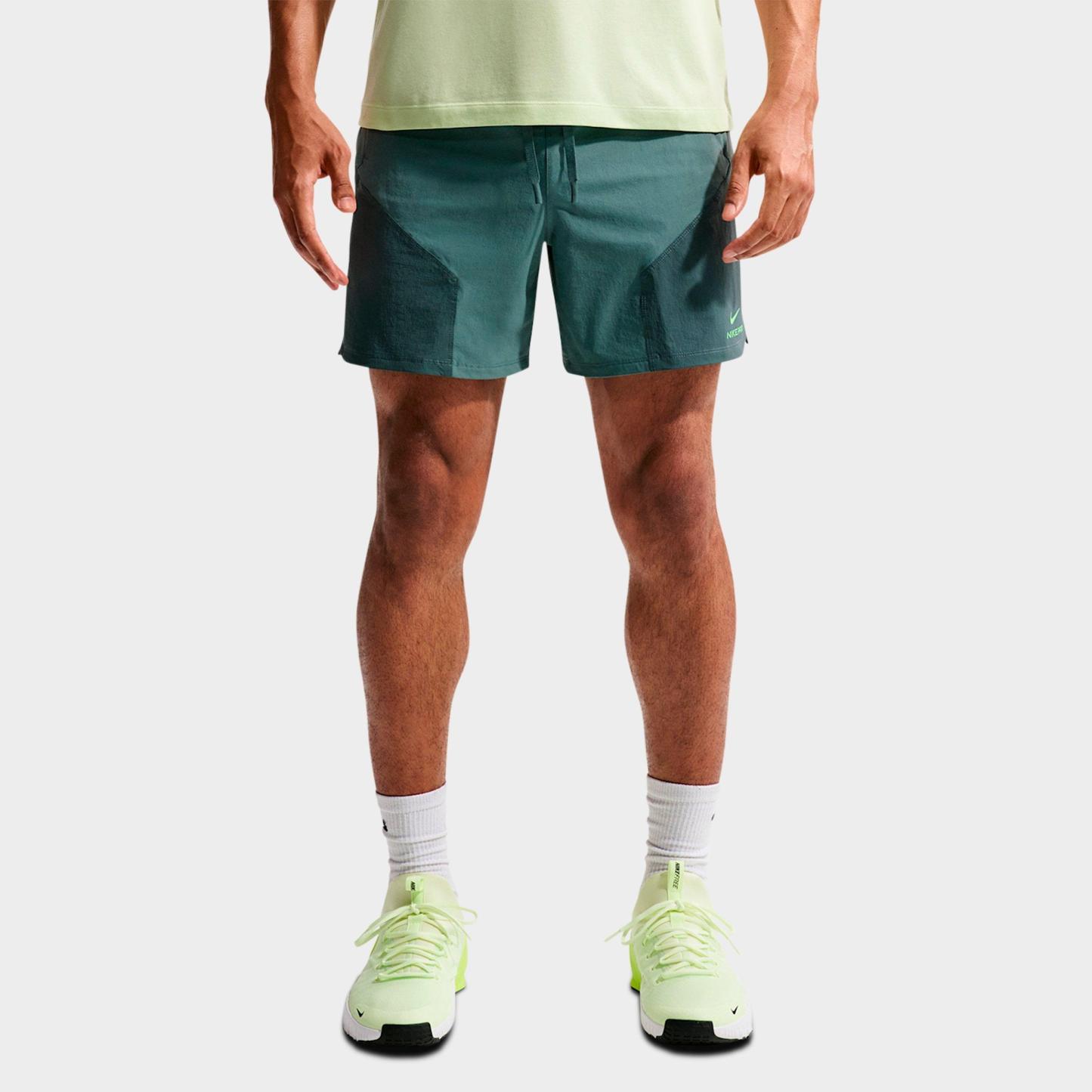 Men's Nithtke Pro Training Dri-FIT ADV 6" Shorts - Mineral Slate/Faded Spruce/Green Strike
