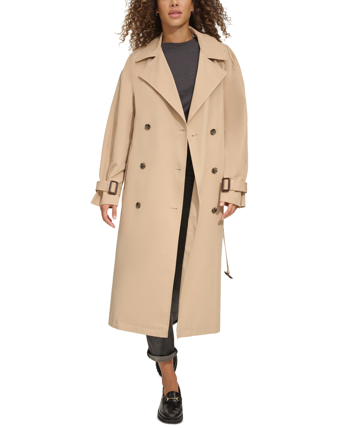 Levi's Women's Classic Relaxed Fit Belted Trench Coat - Khaki