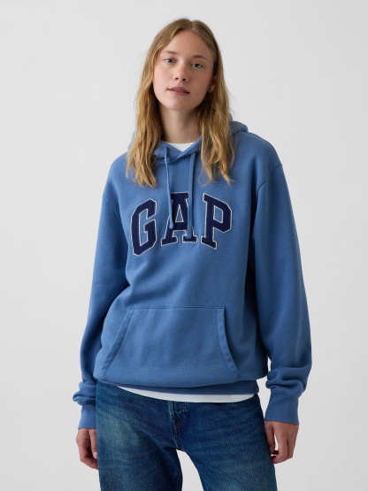 Adult VintageSoft Arch Logo Hoodie - Bainbridge blue
