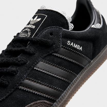 Women's adidas Originals Samba OG Casual Shoes - Part 5 - Core Black/Aurora Coffee/Gum - Detail shot