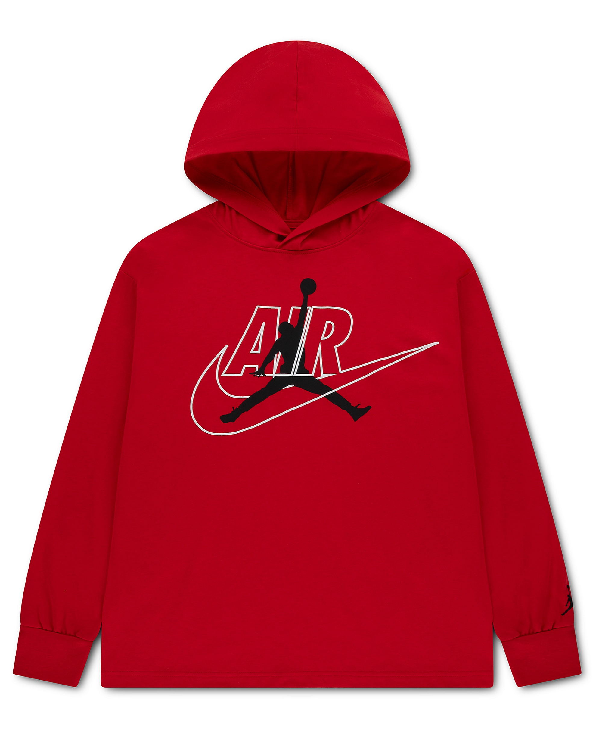 Jordan Boys' 8-20 Jumpman Air Hooded Long-Sleeve T-Shirt - University Red