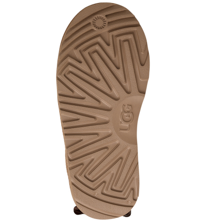 UGG® Kids Ultra Mini Bailey Bow Round Toe Booties - Chestnut