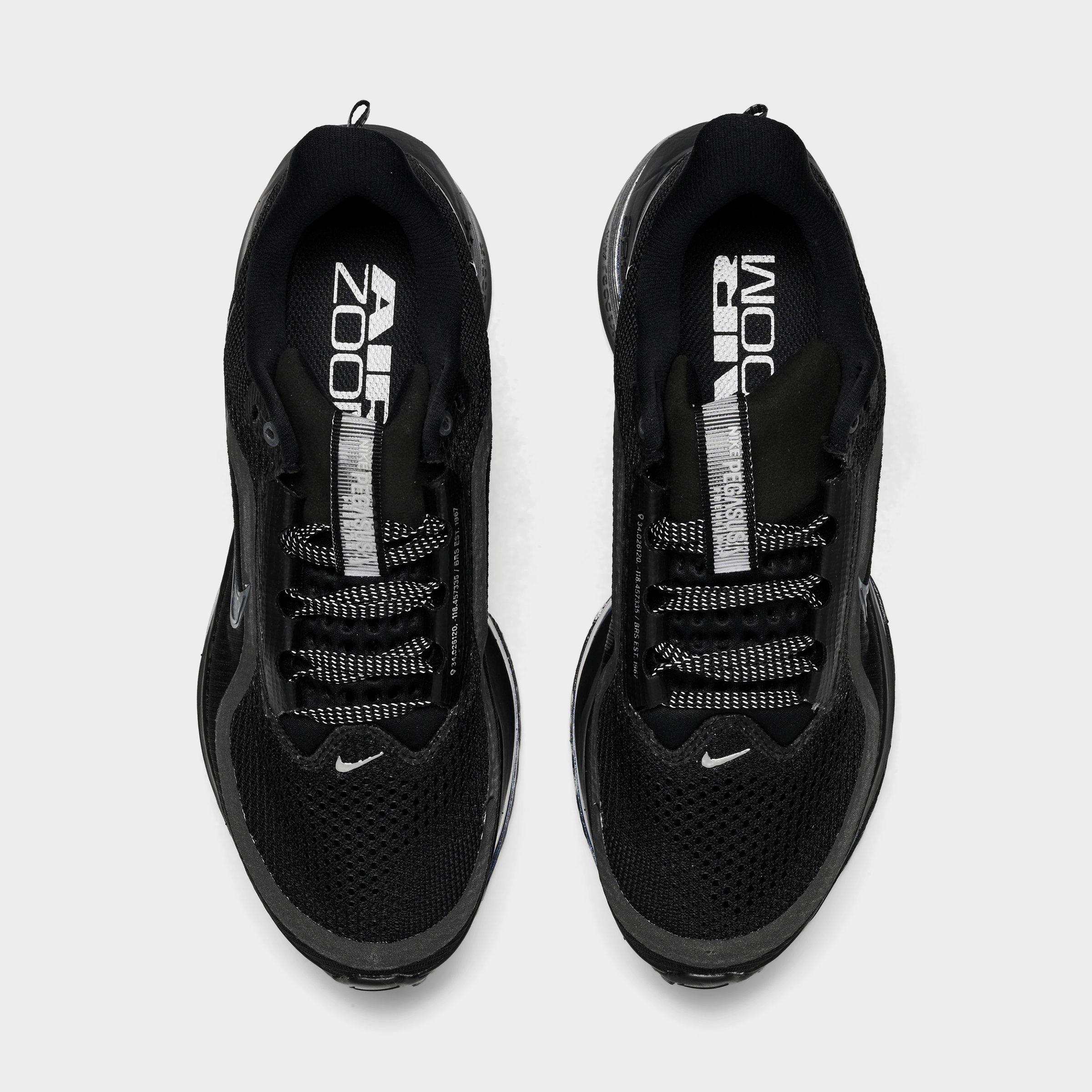 Women's Nithtke Pegasus Premium Running Shoes - Part 1 - Black/Metallic Silver/Black - Top view
