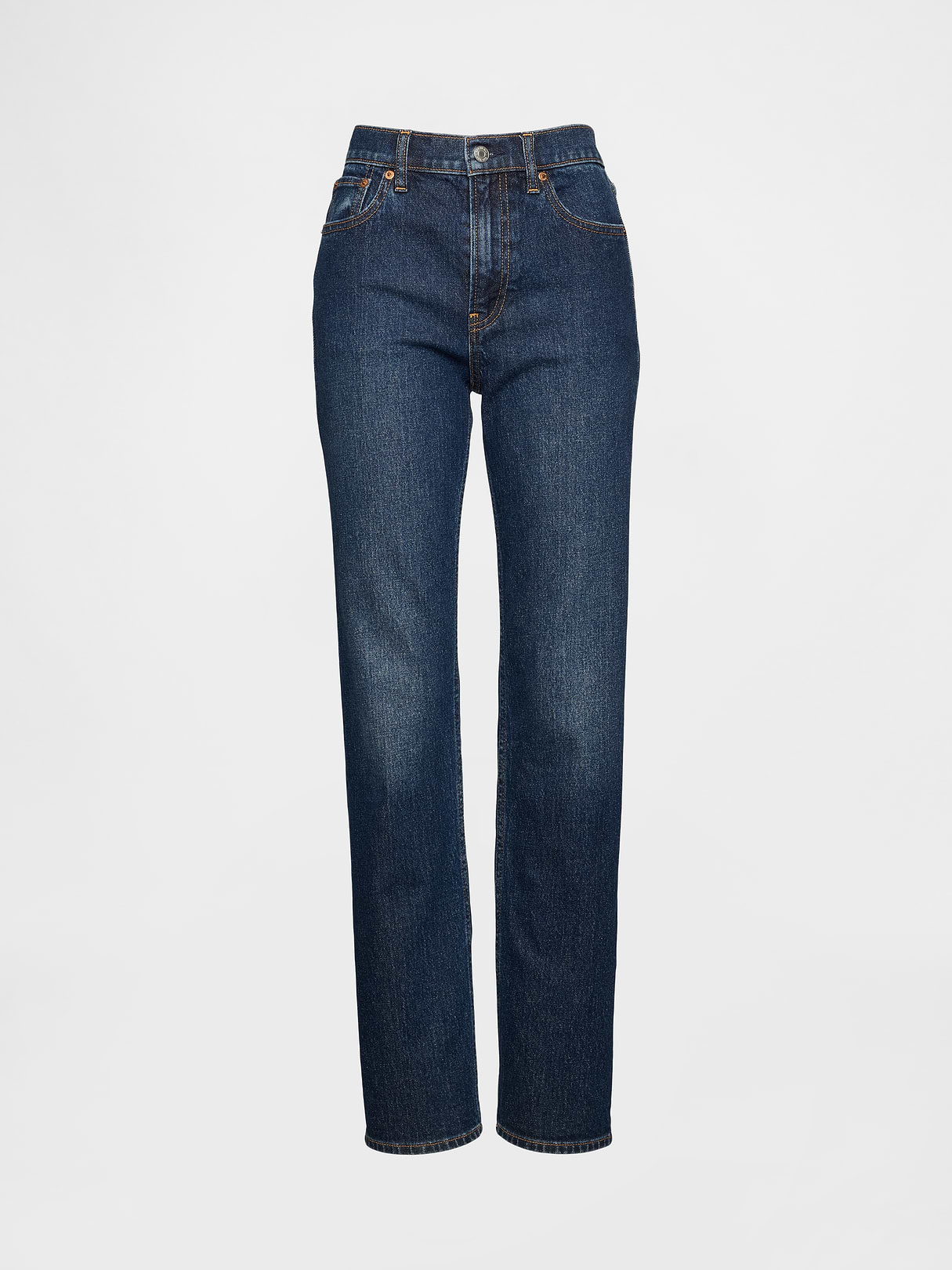 High Rise '90s Slim Straight Jeans - Dark rinsed wash