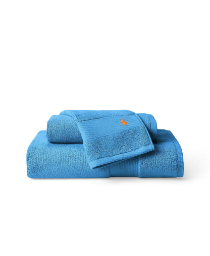 Polo Ralph Lauren Polo Player Cotton Bath Towel, 58" x 30" - Cove Blue