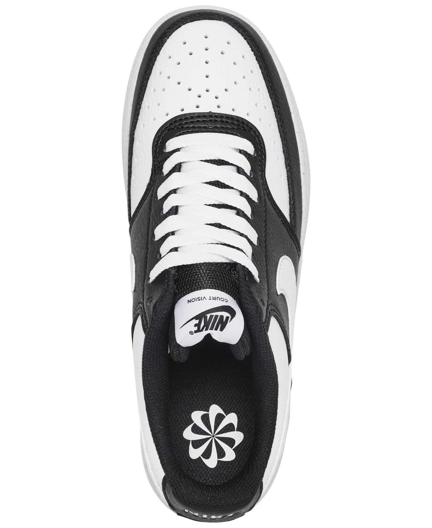 Nike Women's Court Vision Low Next Nature Casual Sneakers from Finish Line - Black, White