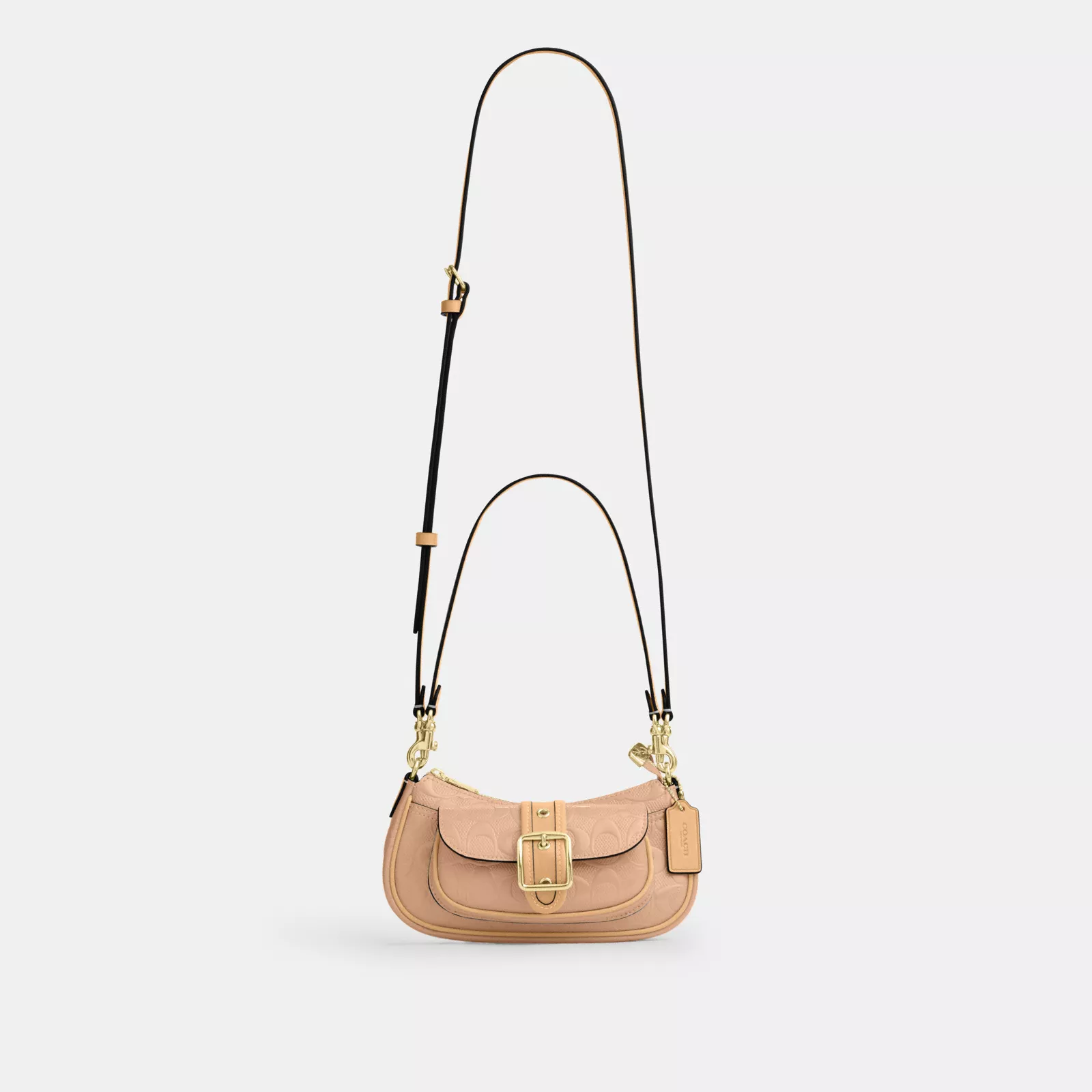 Ashton Mini Shoulder Bag In Signature Leather - Gold/Faded Blush - view 8