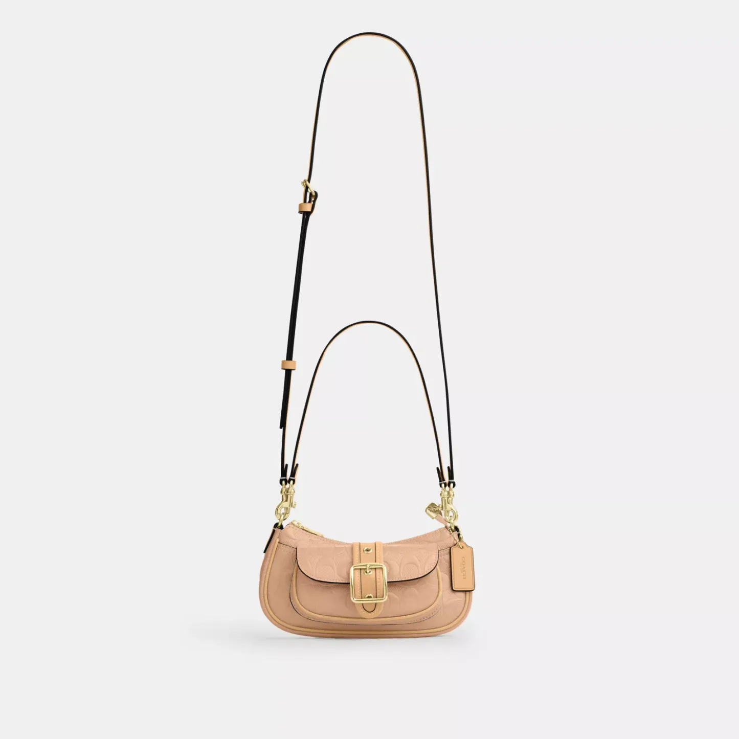 Ashton Mini Shoulder Bag In Signature Leather - Gold/Faded Blush - view 8