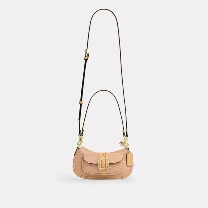 Ashton Mini Shoulder Bag In Signature Leather - Gold/Faded Blush - view 8