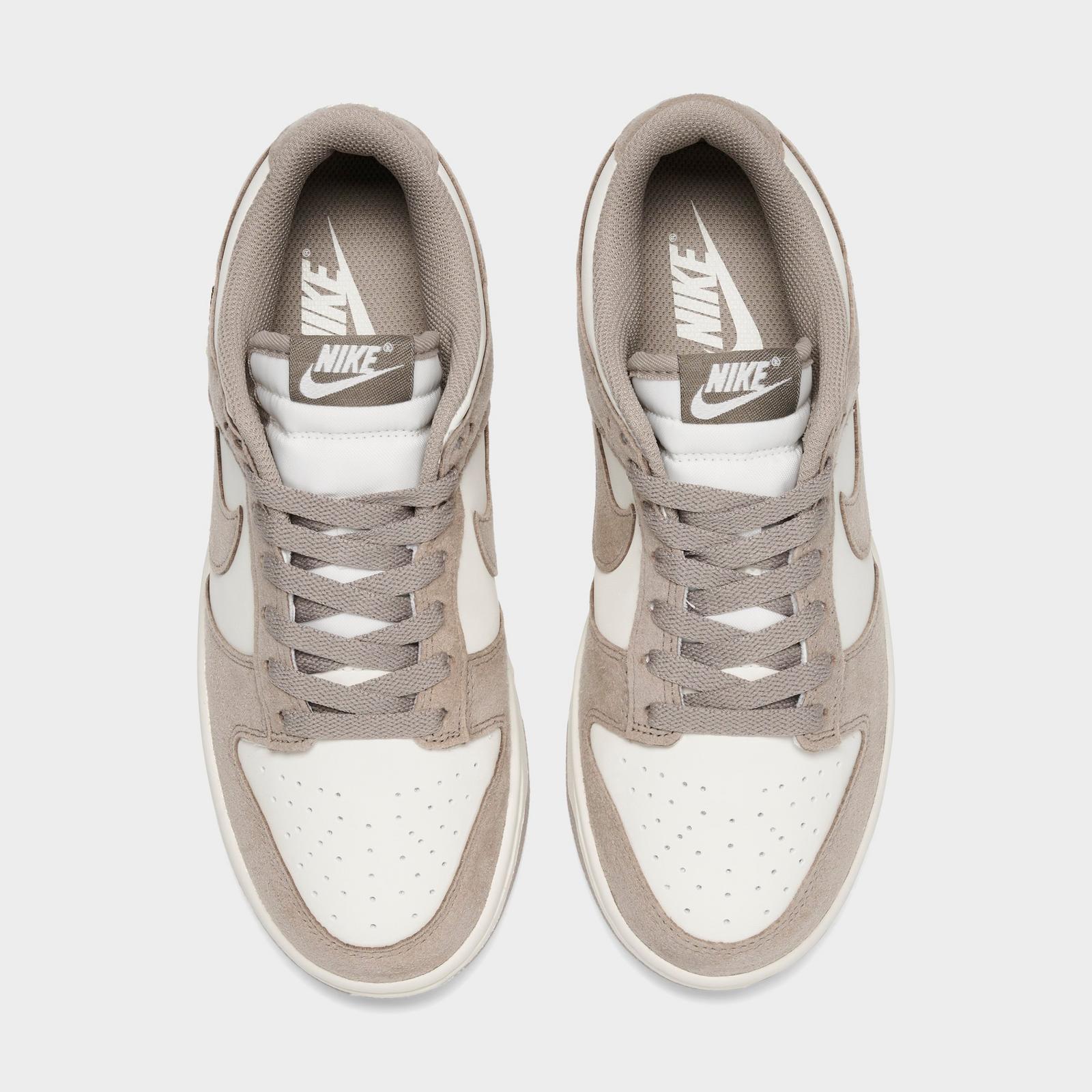 Women's Nike Dunk Low Mini Swoosh Casual Shoes - Sail/Metallic Gold/Malt