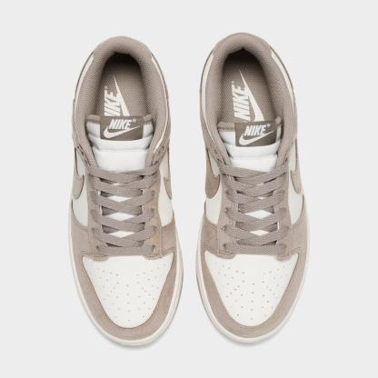 Women's Nike Dunk Low Mini Swoosh Casual Shoes - Sail/Metallic Gold/Malt