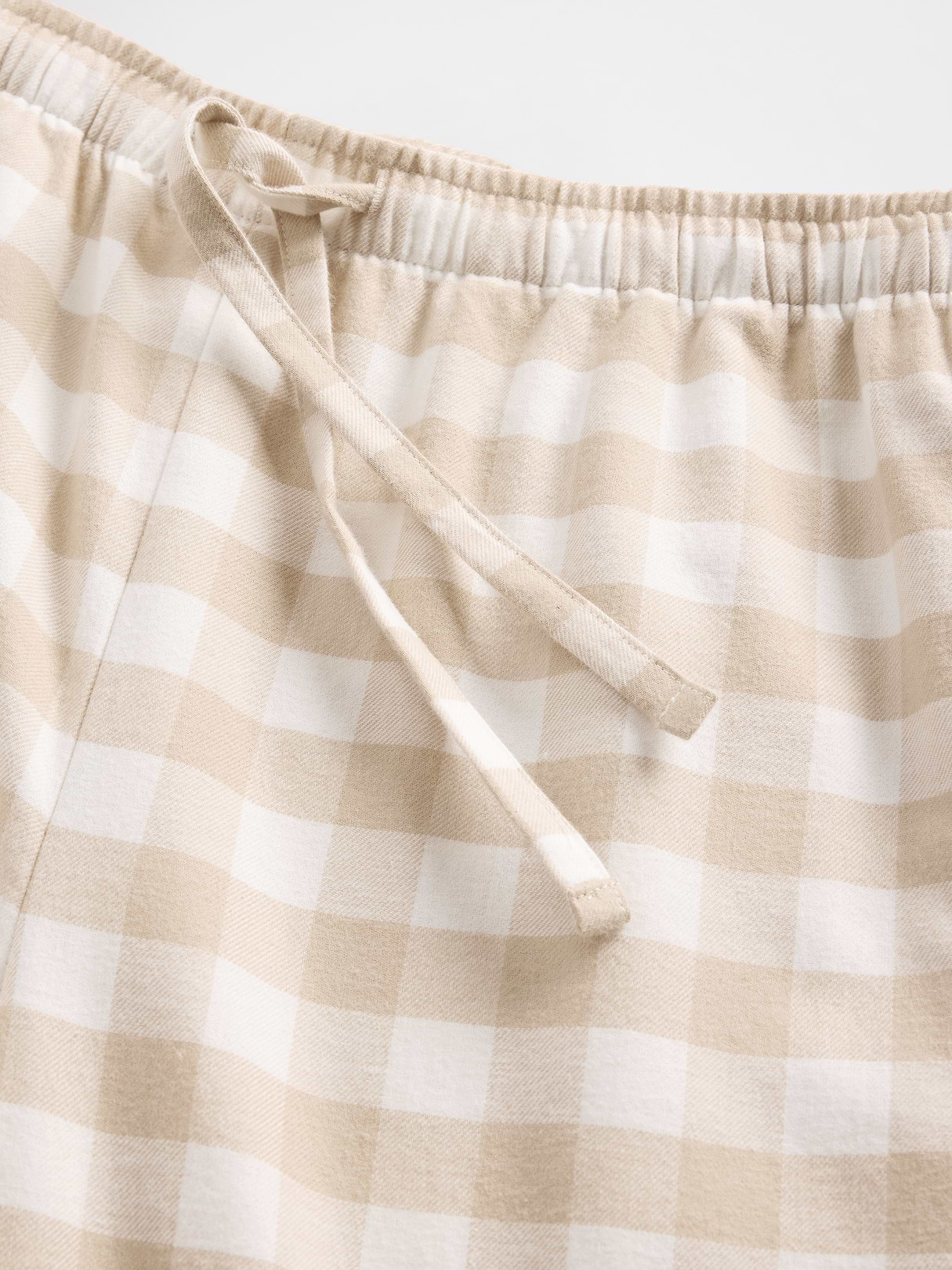 Adult Softest Flannel PJ Pants - Beige gingham