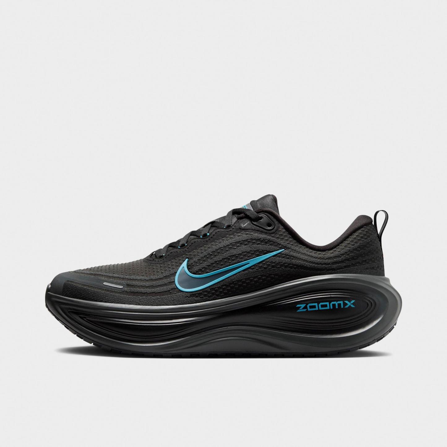 Men's Nithtke Vomero Plus Running Shoes - Part 2 - Anthracite/Light Current Blue - Left shoe facing left. Outside of the shoe.