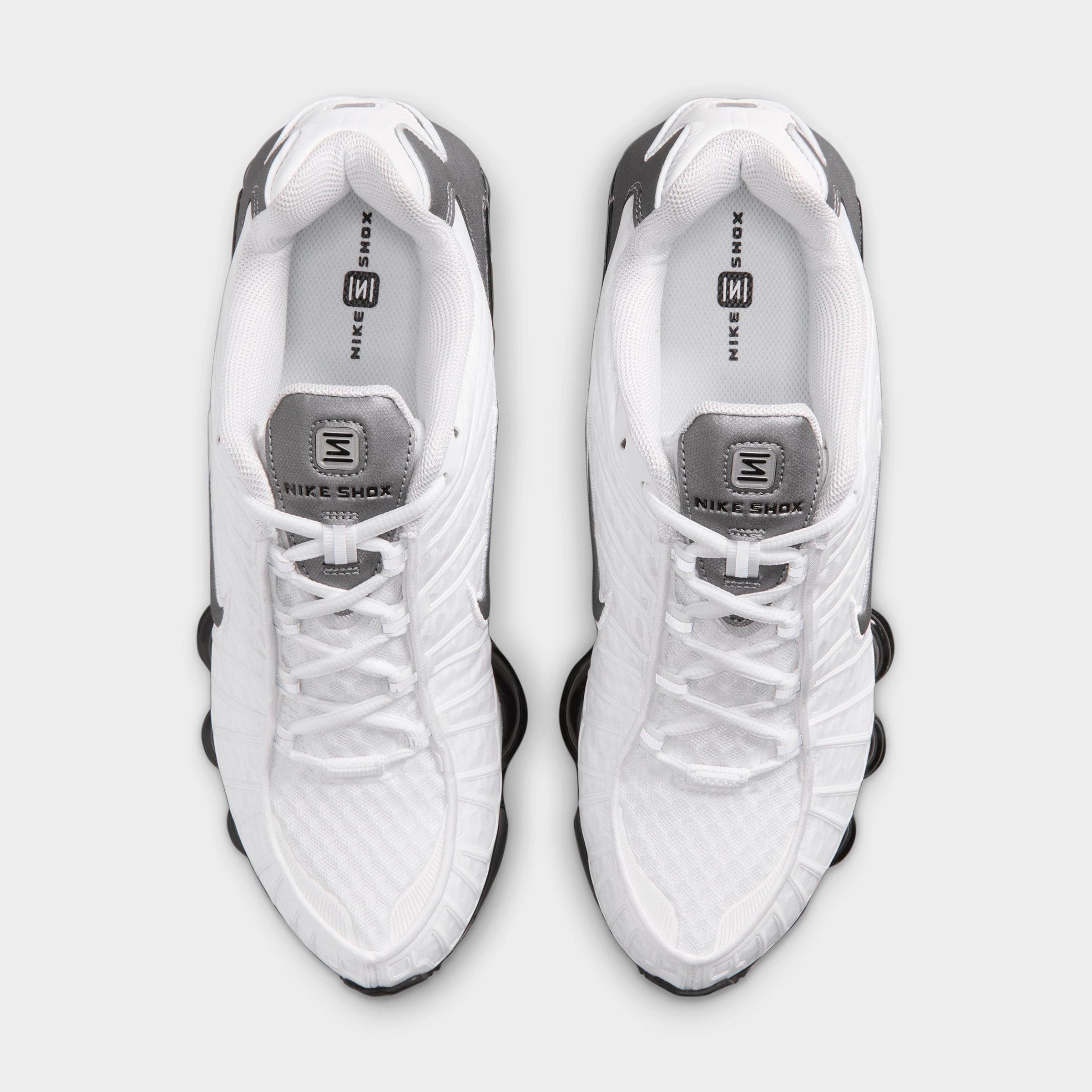 Men's Nithtke Shox TL Casual Shoes - Part 1 - White/Black/Cool Grey/Metallic Cool Grey - Top view