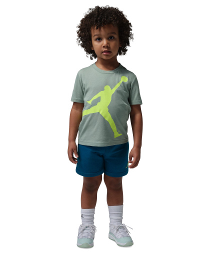 Jordan Boys' 2T-4T Jumbo Jumpman T-Shirt and Shorts, 2-Piece Set - Green Abyss
