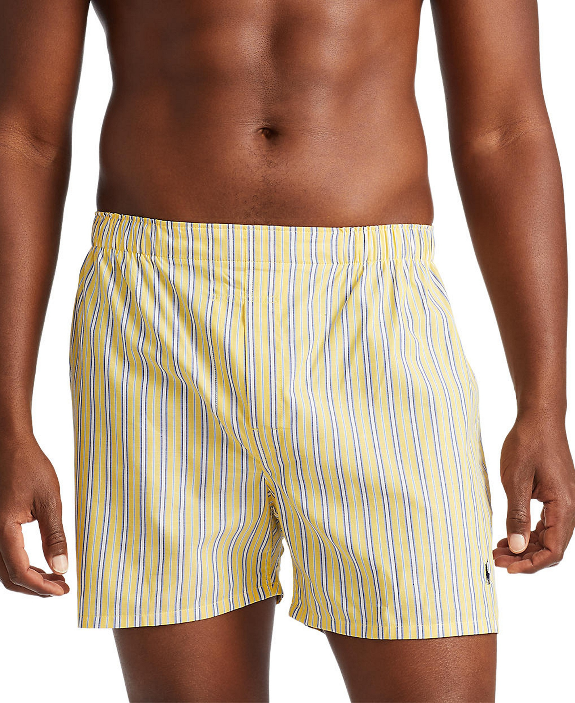 Polo Ralph Lauren Men's 3-Pack Classic Woven Cotton Boxers - Rustic Navy / Summer Stripe / Sag Harbor
